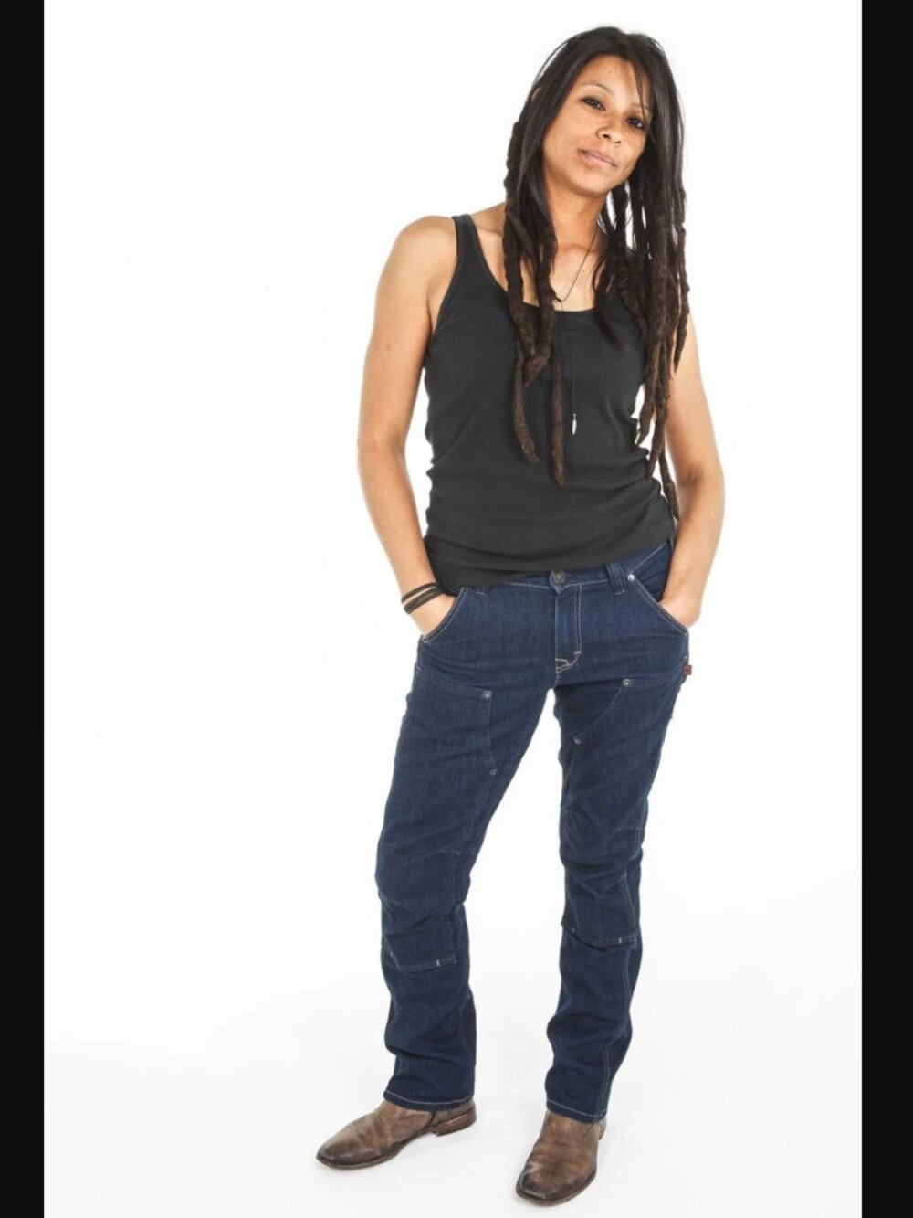 NWT Dovetail Workwear Britt Utility Jeans Indigo Denim Size 000/34